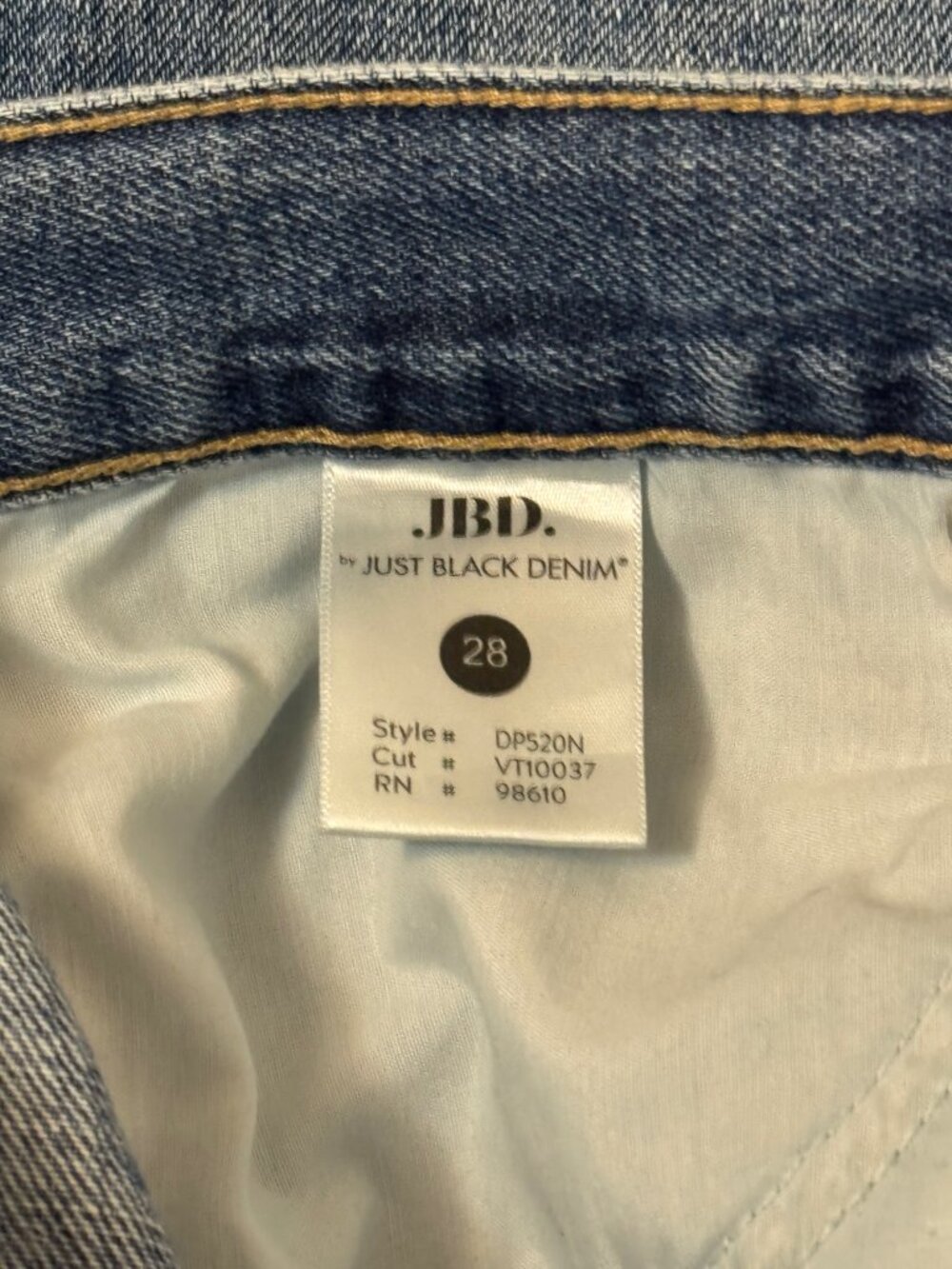 JBD Jeans Womens 28 Light Wash Distressed Ripped Straight Leg Frayed Hem Denim - Picture 5 of 10